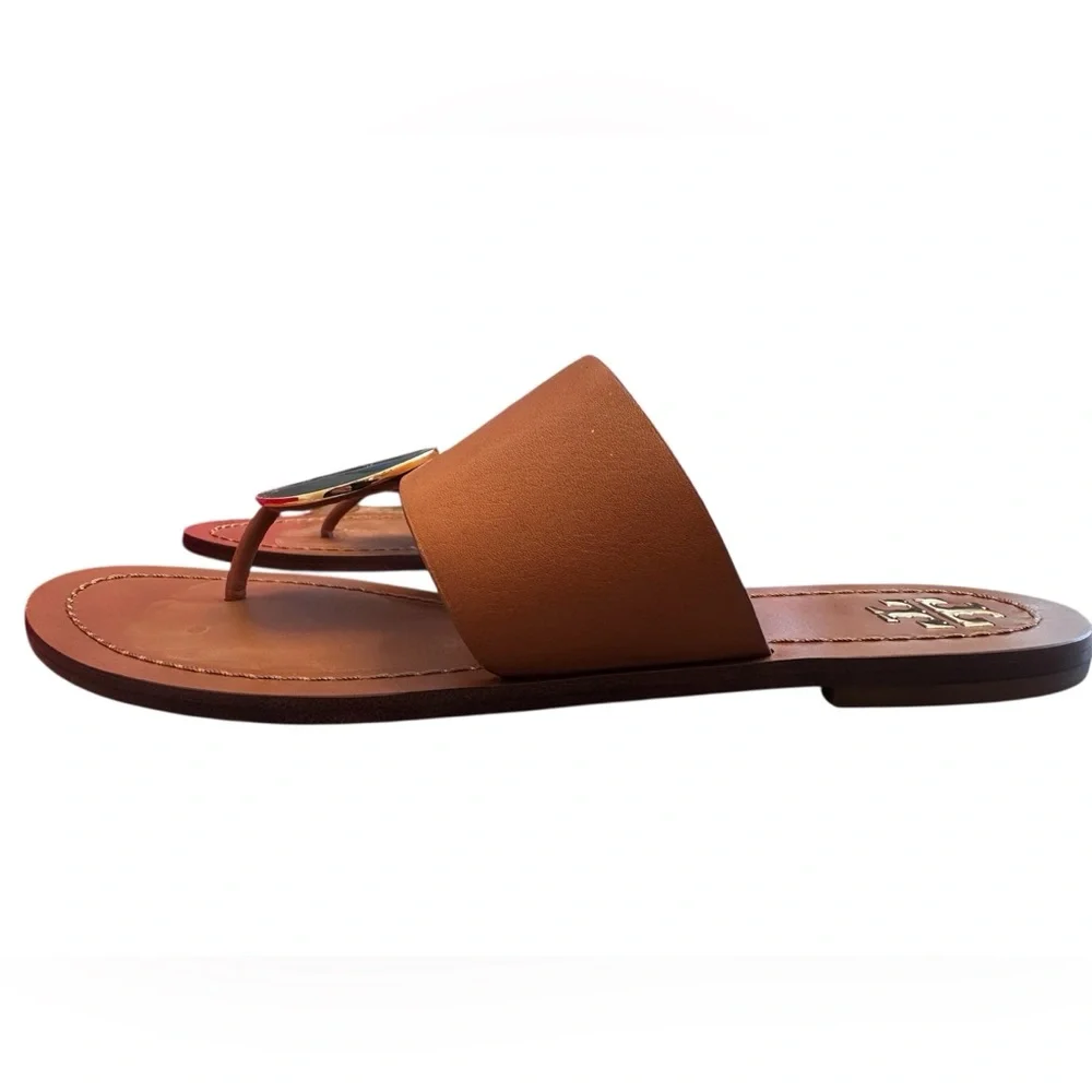 Tory Burch Patos Disk Leather Slides - Picture 5 of 6